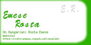 emese rosta business card